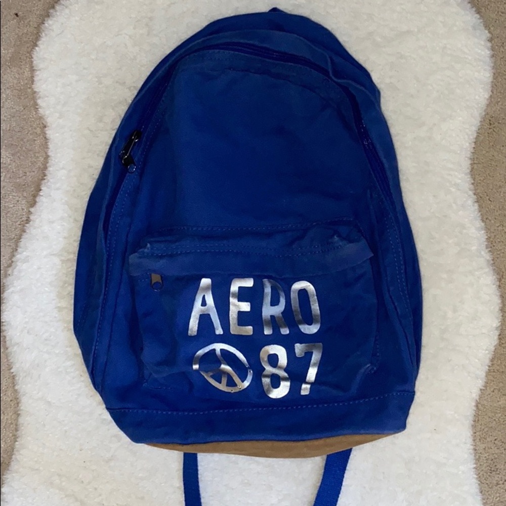 Blue Y2K Aeropostale Fabric Backpack